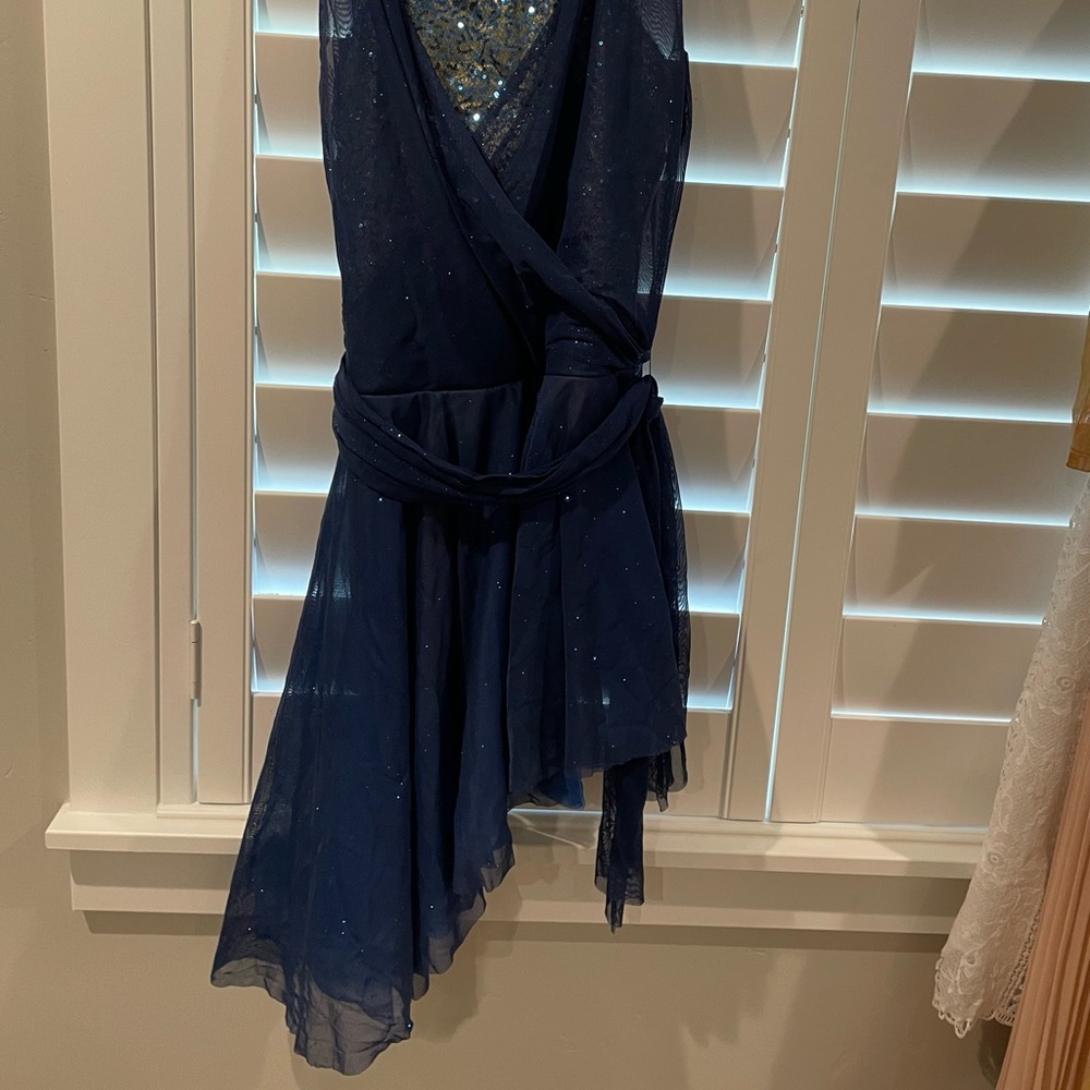 blue sparkly dance costume!
